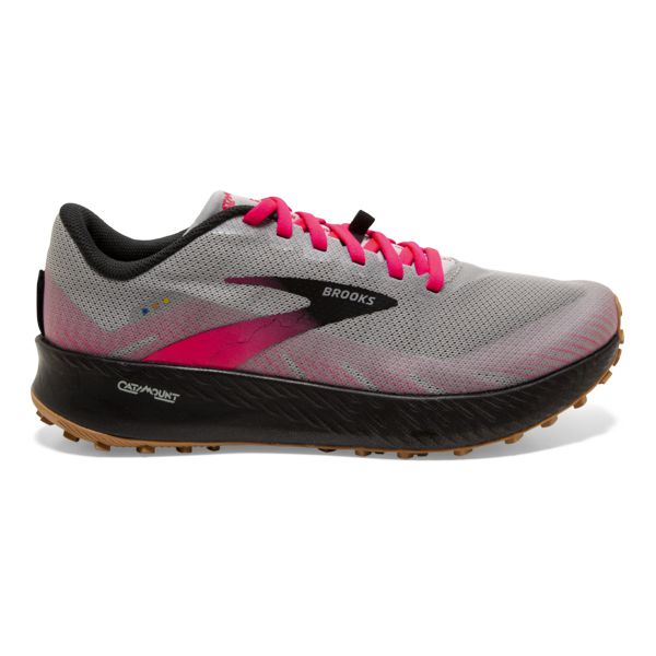 Brooks Catamount Women\'s Trail Running Shoes Grey Black Pink | ZA-IQZ917023