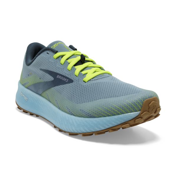 Brooks Catamount Women's Trail Running Shoes Blue Yellow Green | ZA-WRU641025