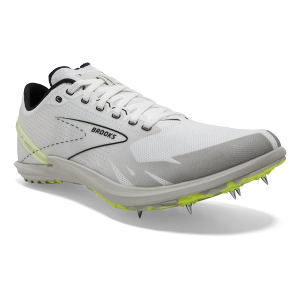 Brooks Draft XC Men's Racing Shoes White Black Yellow | ZA-ZOT264037