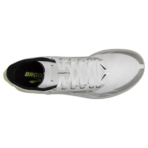 Brooks Draft XC Men's Racing Shoes White Black Yellow | ZA-ZOT264037