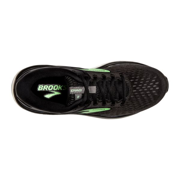 Brooks Dyad 11 Women's Road Running Shoes Black Green White | ZA-RUN345602