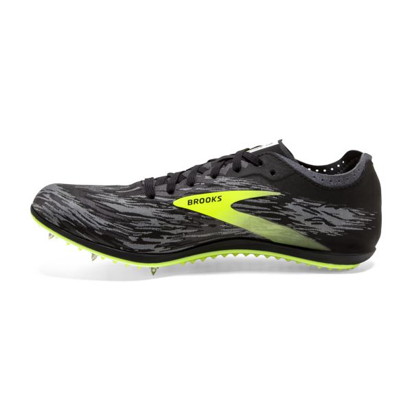 Brooks ELMN8 v5 Men's Racing Shoes Black Grey Yellow | ZA-XGK493601