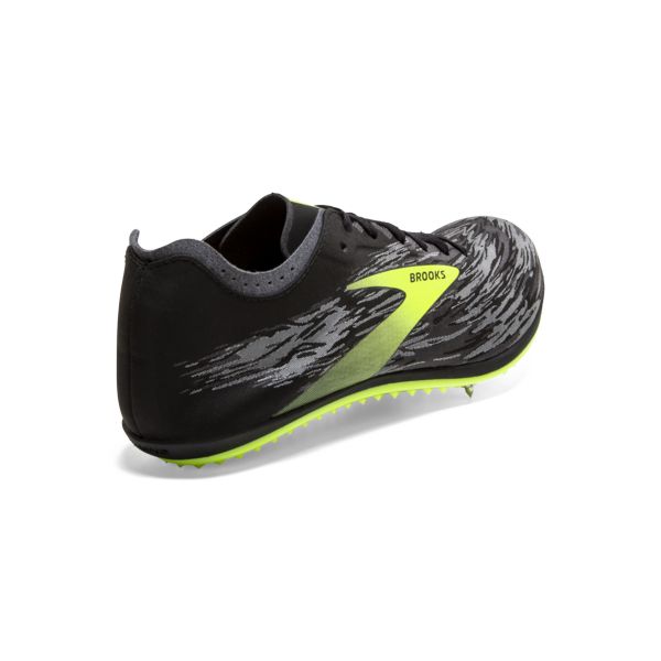 Brooks ELMN8 v5 Men's Racing Shoes Black Grey Yellow | ZA-XGK493601