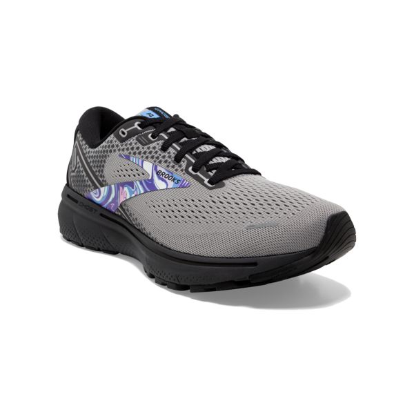 Brooks Ghost 14 Men's Road Running Shoes Grey Black Purple | ZA-BLV145063