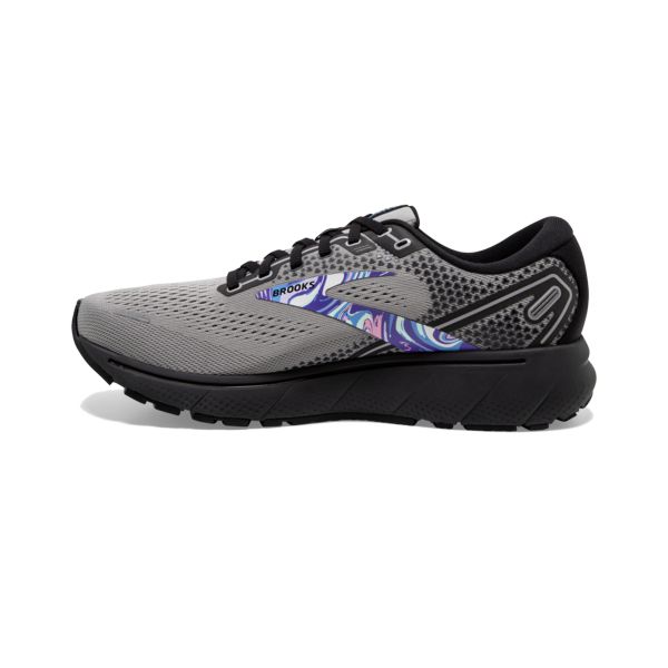 Brooks Ghost 14 Men's Road Running Shoes Grey Black Purple | ZA-BLV145063