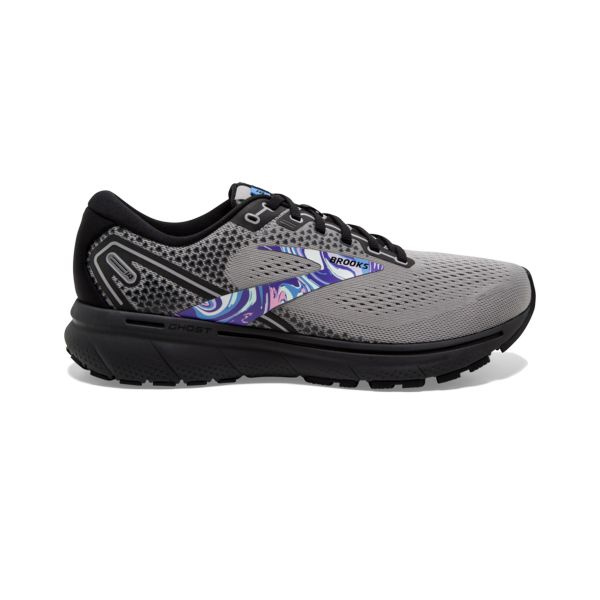 Brooks Ghost 14 Men\'s Road Running Shoes Grey Black Purple | ZA-BLV145063