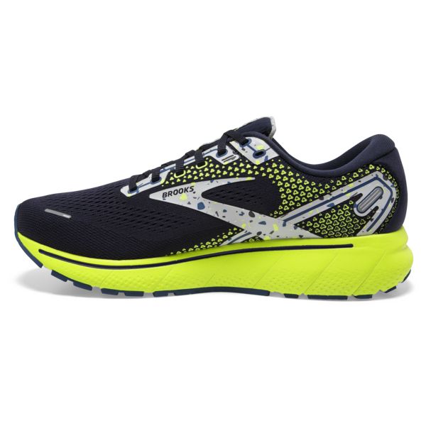 Brooks Ghost 14 Men's Road Running Shoes Navy Grey Yellow | ZA-CLJ698741