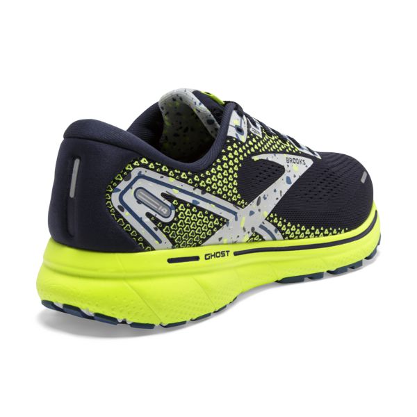 Brooks Ghost 14 Men's Road Running Shoes Navy Grey Yellow | ZA-CLJ698741