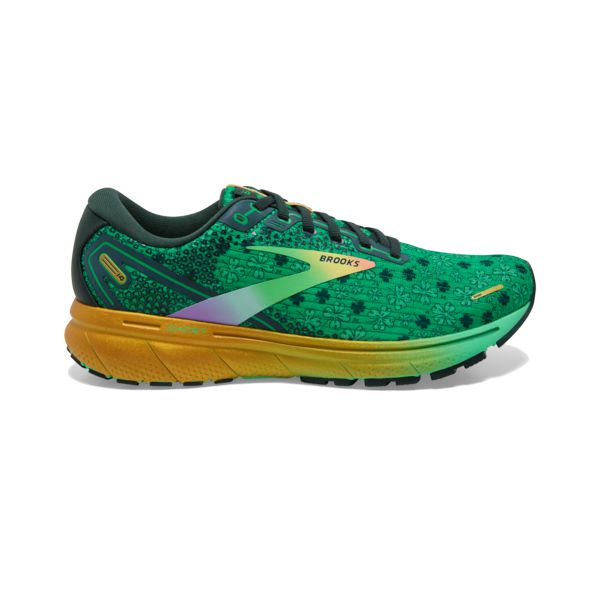 Brooks Ghost 14 Men\'s Road Running Shoes Green Black Gold | ZA-JXZ395746