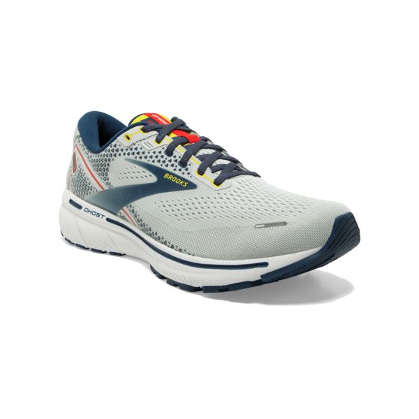 Brooks Ghost 14 Men's Road Running Shoes Grey Navy White | ZA-MZF298043