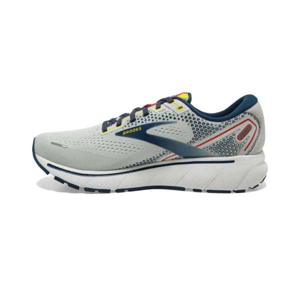 Brooks Ghost 14 Men's Road Running Shoes Grey Navy White | ZA-MZF298043