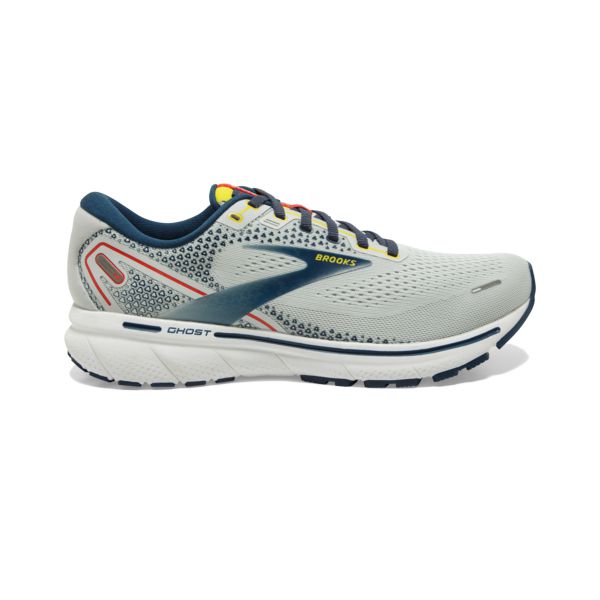 Brooks Ghost 14 Men\'s Road Running Shoes Grey Navy White | ZA-MZF298043