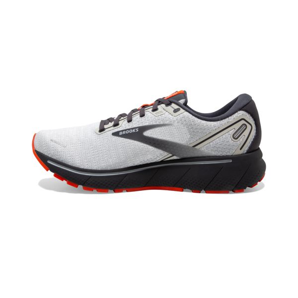 Brooks Ghost 14 Men's Road Running Shoes Grey Black Orange | ZA-NGI183605