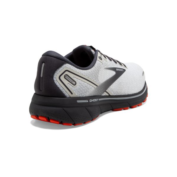 Brooks Ghost 14 Men's Road Running Shoes Grey Black Orange | ZA-NGI183605