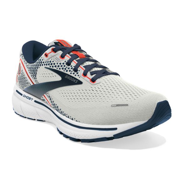 Brooks Ghost 14 Men's Road Running Shoes Grey Navy White | ZA-PGI362745