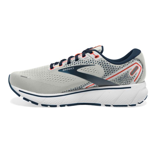 Brooks Ghost 14 Men's Road Running Shoes Grey Navy White | ZA-PGI362745