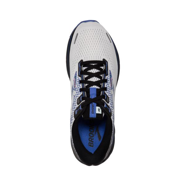 Brooks Ghost 14 Men's Road Running Shoes White Black Blue | ZA-QYM014358