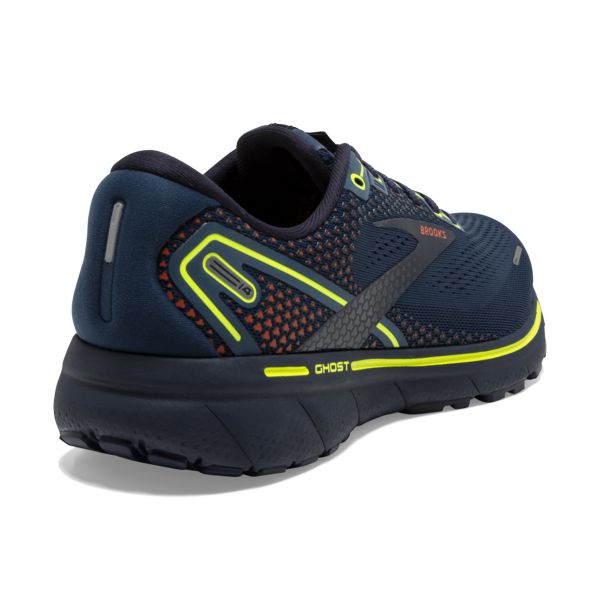 Brooks Ghost 14 Men's Road Running Shoes Navy Yellow Orange | ZA-RVJ913208