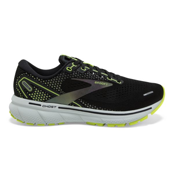 Brooks Ghost 14 Men\'s Road Running Shoes Black Yellow Grey | ZA-RYV750938