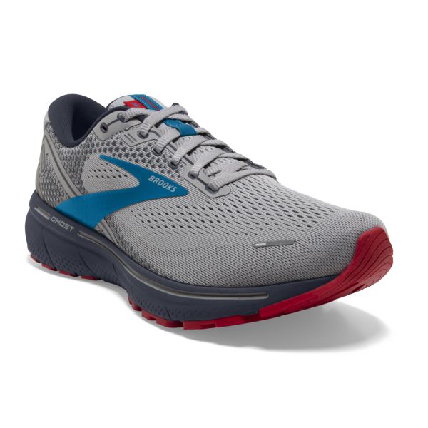 Brooks Ghost 14 Men's Road Running Shoes Grey Blue Red | ZA-TJK564820