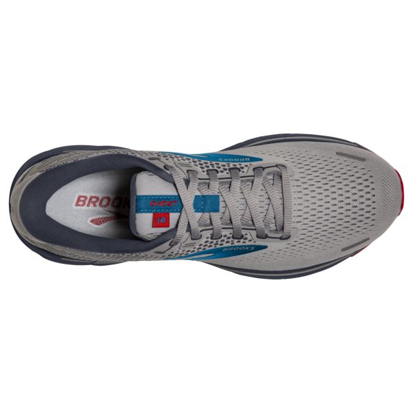 Brooks Ghost 14 Men's Road Running Shoes Grey Blue Red | ZA-TJK564820