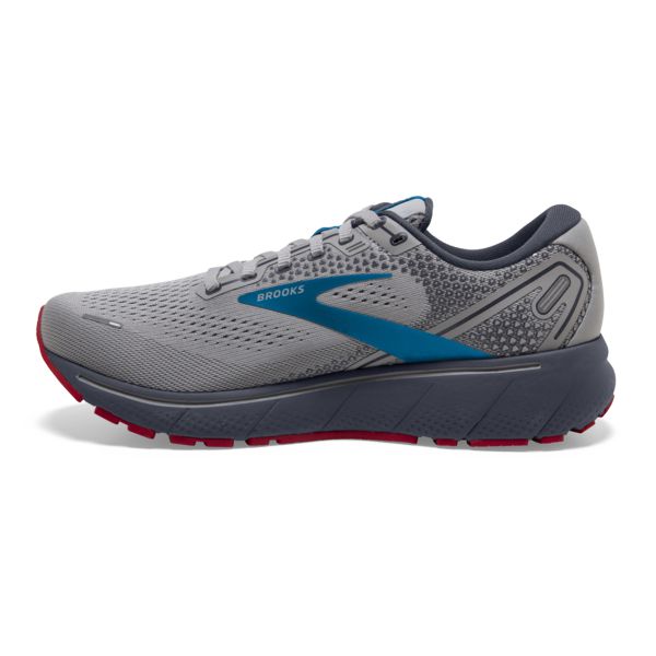 Brooks Ghost 14 Men's Road Running Shoes Grey Blue Red | ZA-TJK564820