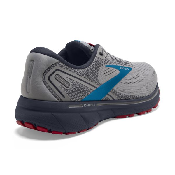 Brooks Ghost 14 Men's Road Running Shoes Grey Blue Red | ZA-TJK564820