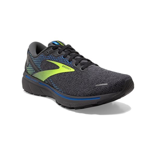 Brooks Ghost 14 Men's Road Running Shoes Grey Yellow Blue | ZA-YWN156294