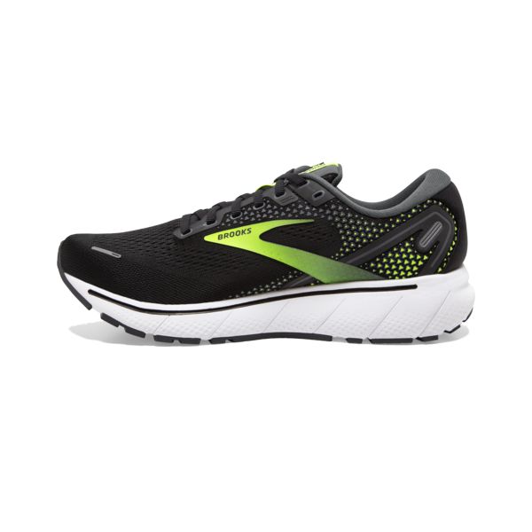 Brooks Ghost 14 Men's Road Running Shoes Black Yellow White | ZA-ZEY479016