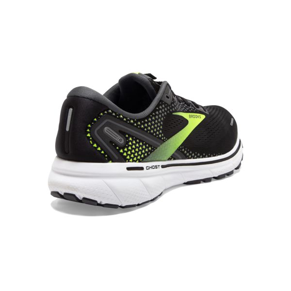 Brooks Ghost 14 Men's Road Running Shoes Black Yellow White | ZA-ZEY479016