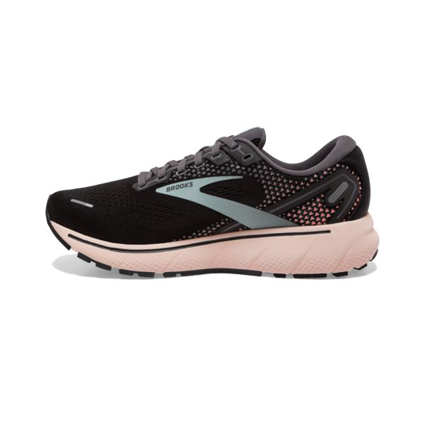 Brooks Ghost 14 Women's Road Running Shoes Black Green Rose | ZA-AOZ326175