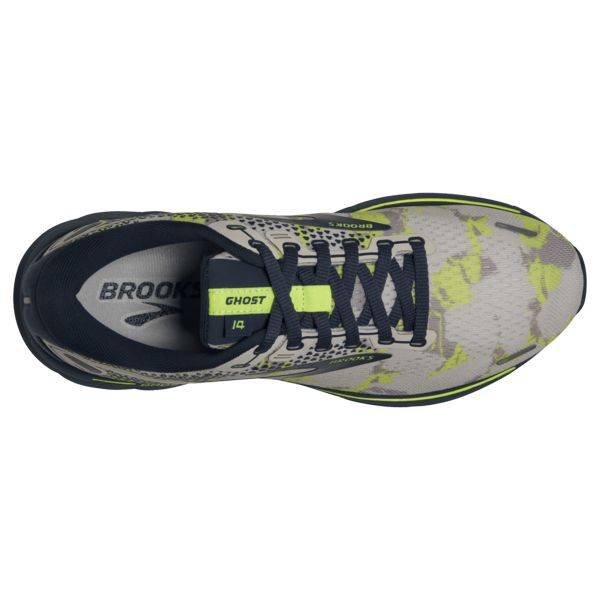 Brooks Ghost 14 Women's Road Running Shoes Grey Navy Yellow | ZA-FSL157409