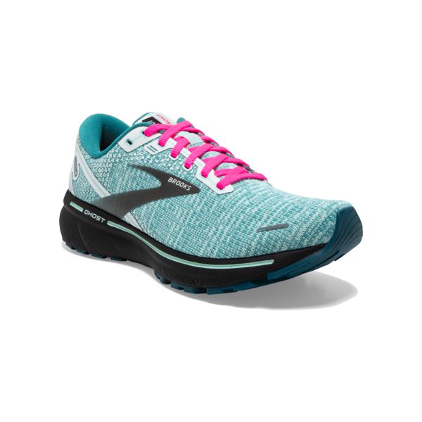 Brooks Ghost 14 Women's Road Running Shoes White Black Blue | ZA-LVG302851