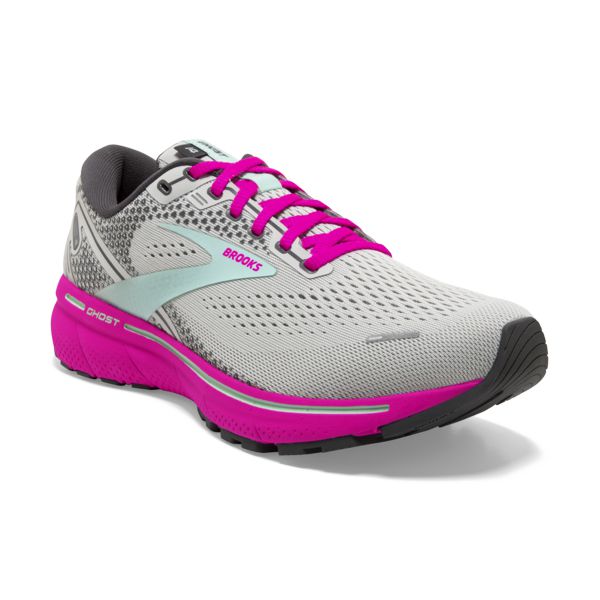 Brooks Ghost 14 Women's Road Running Shoes Grey Pink Blue | ZA-PYX761259