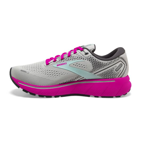 Brooks Ghost 14 Women's Road Running Shoes Grey Pink Blue | ZA-PYX761259