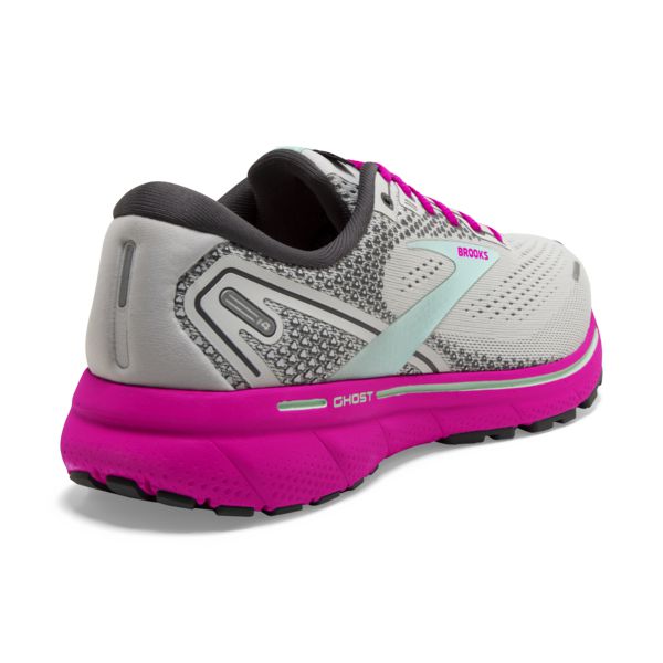 Brooks Ghost 14 Women's Road Running Shoes Grey Pink Blue | ZA-PYX761259