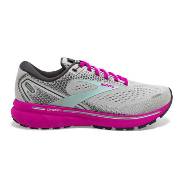 Brooks Ghost 14 Women\'s Road Running Shoes Grey Pink Blue | ZA-PYX761259