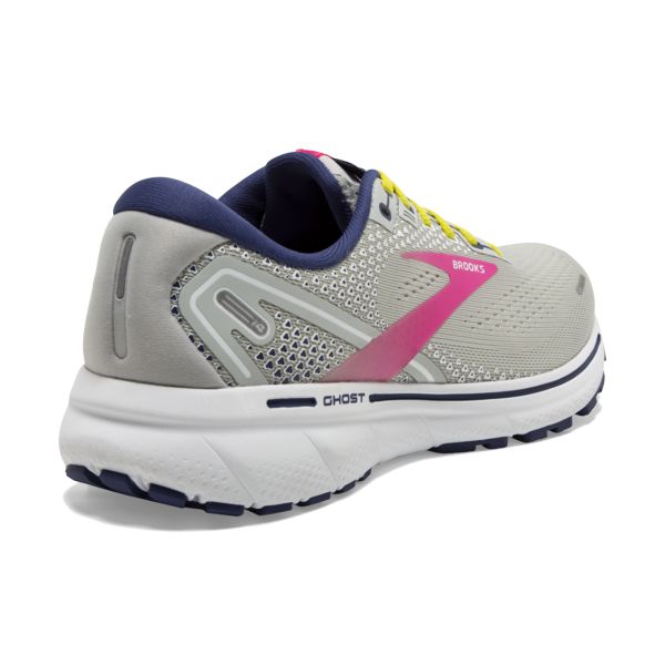 Brooks Ghost 14 Women's Road Running Shoes Grey Yellow Pink | ZA-WBF436781