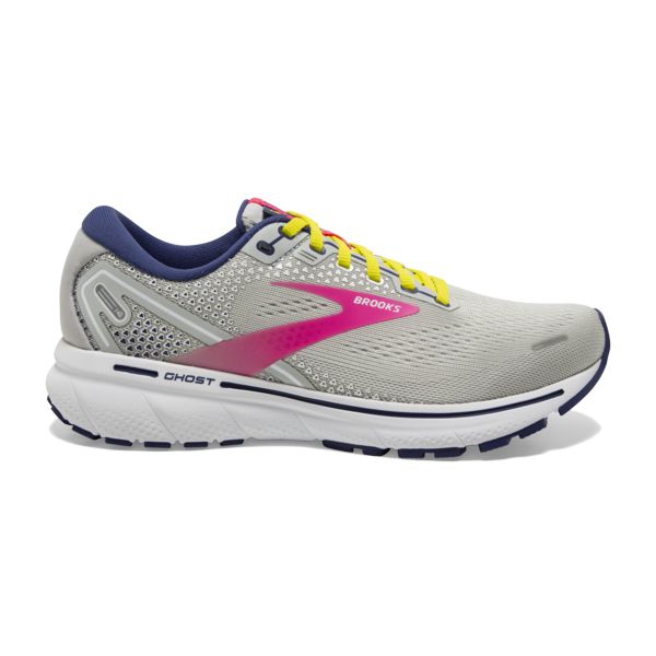 Brooks Ghost 14 Women\'s Road Running Shoes Grey Yellow Pink | ZA-WBF436781