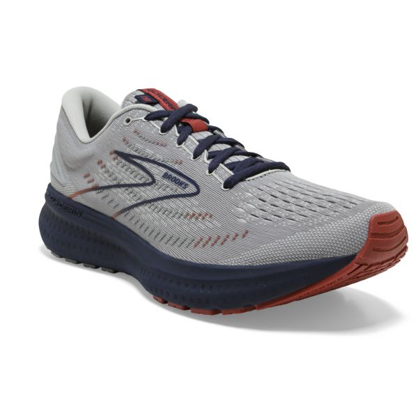 Brooks Glycerin 19 Men's Road Running Shoes Grey Navy Brown | ZA-MYQ872105