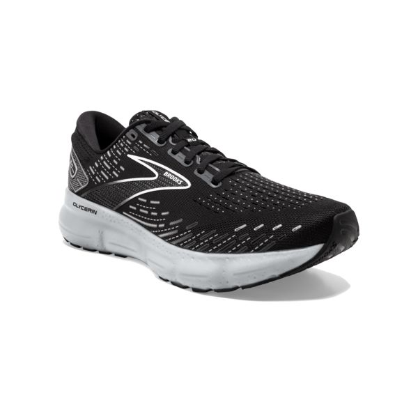 Brooks Glycerin 20 Men's Road Running Shoes Black White Grey | ZA-BFU741305