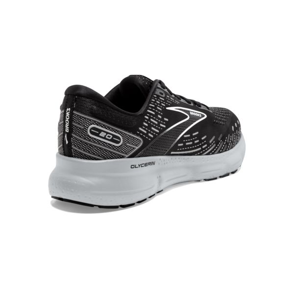 Brooks Glycerin 20 Men's Road Running Shoes Black White Grey | ZA-BFU741305