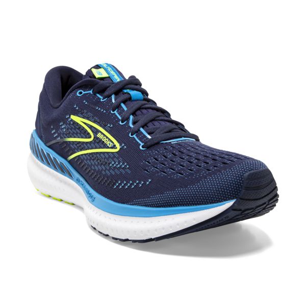 Brooks Glycerin GTS 19 Men's Road Running Shoes Navy Blue Yellow | ZA-GVT321564