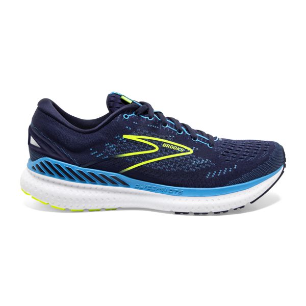 Brooks Glycerin GTS 19 Men\'s Road Running Shoes Navy Blue Yellow | ZA-GVT321564