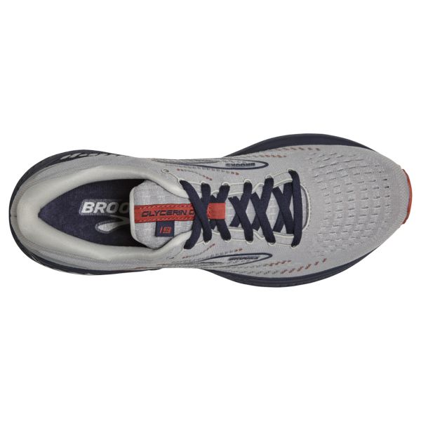 Brooks Glycerin GTS 19 Men's Road Running Shoes Grey Navy Brown | ZA-WYN472869