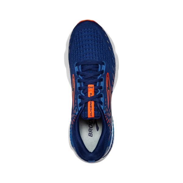 Brooks Glycerin GTS 20 Men's Road Running Shoes Blue Orange White | ZA-BZV530982