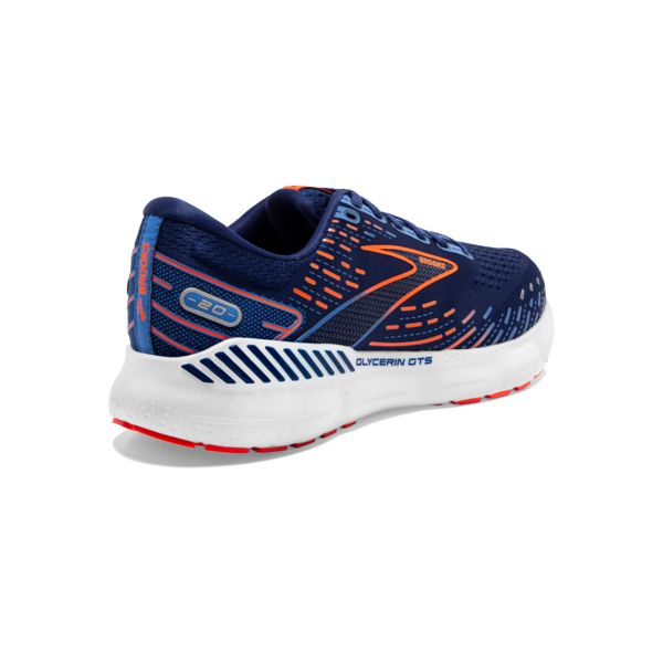 Brooks Glycerin GTS 20 Men's Road Running Shoes Blue Orange White | ZA-BZV530982