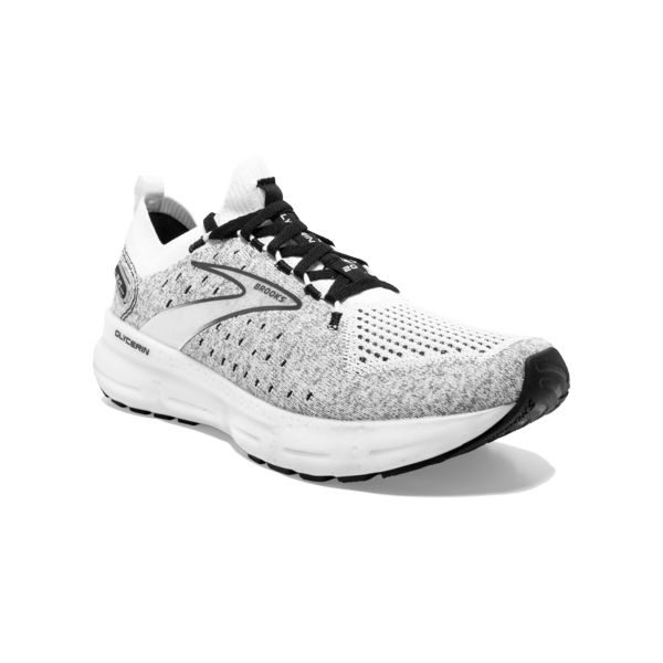 Brooks Glycerin StealthFit 20 Men's Road Running Shoes White Grey Black | ZA-UYR697405