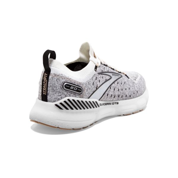 Brooks Glycerin StealthFit GTS 20 Women's Road Running Shoes White Black Grey | ZA-BXM983174