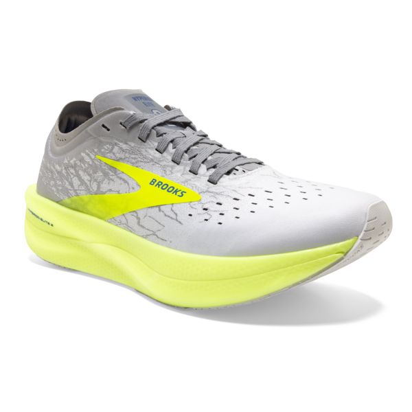 Brooks Hyperion Elite 2 Men's Road Running Shoes White Silver Yellow | ZA-ONP756490